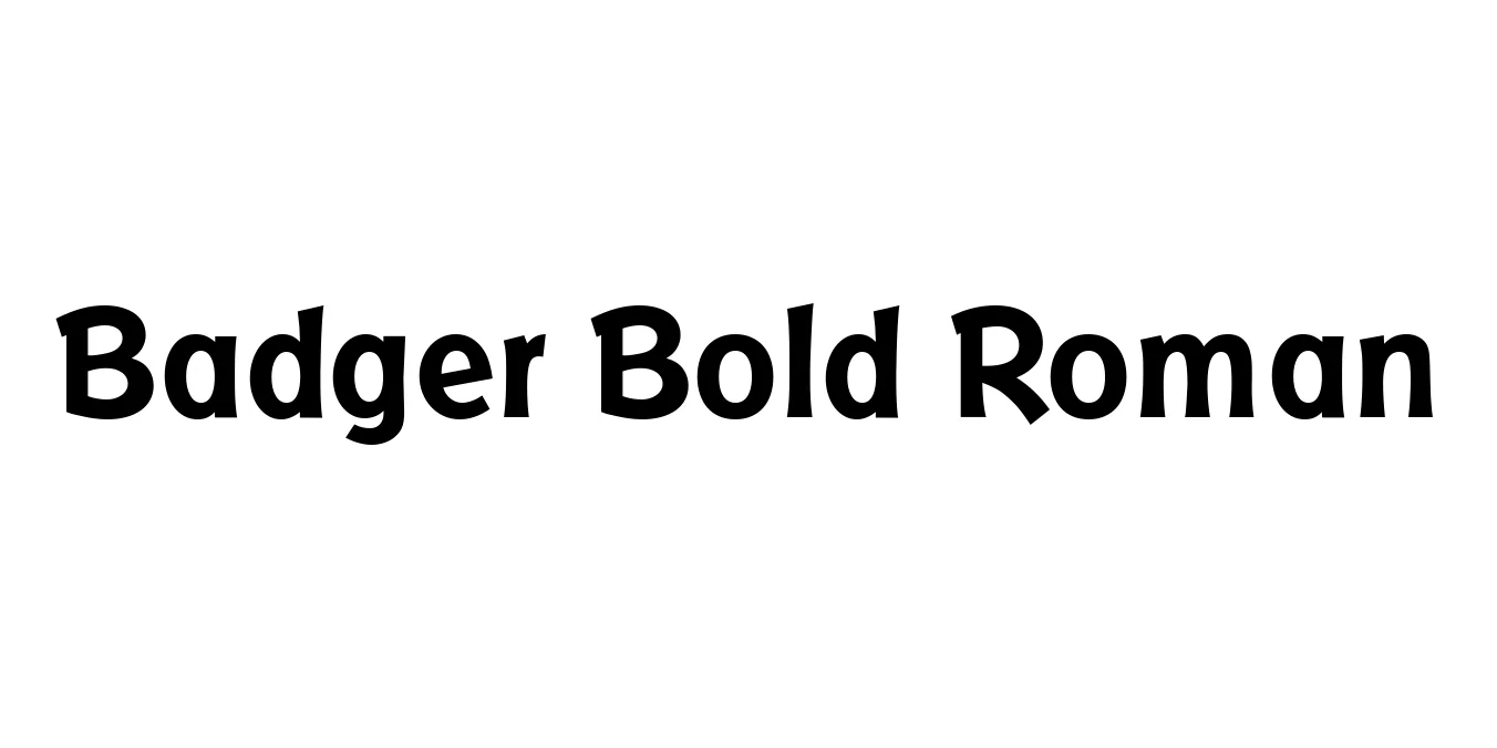 Badger Bold Roman Font Preview