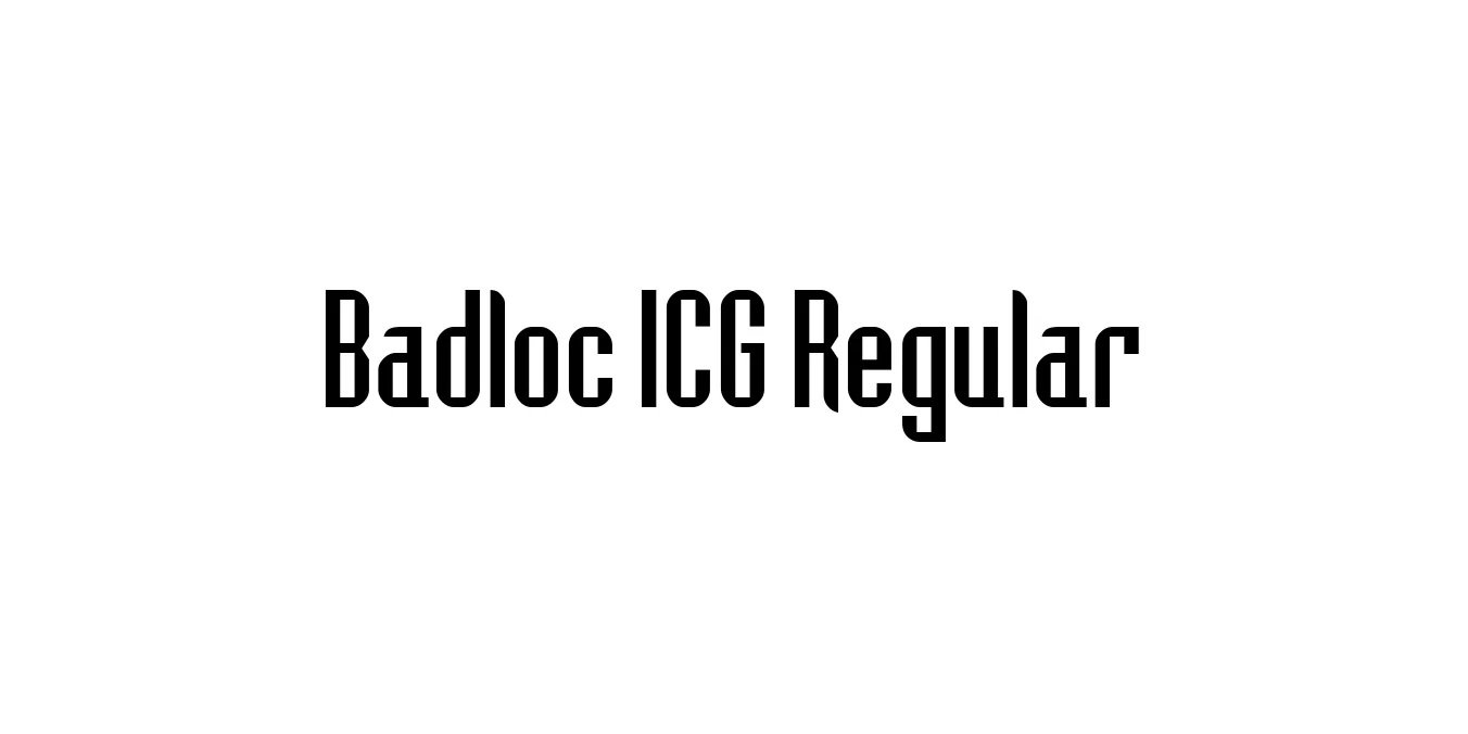 Badloc ICG Regular Font Preview