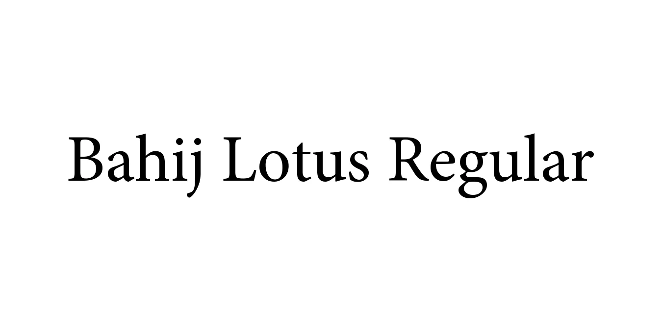 Bahij Lotus Regular Font Preview