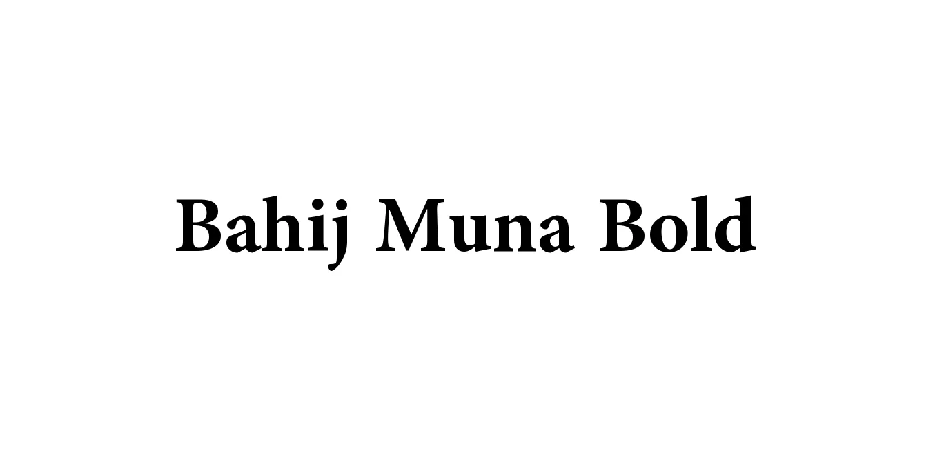 Bahij Muna Bold Font Preview