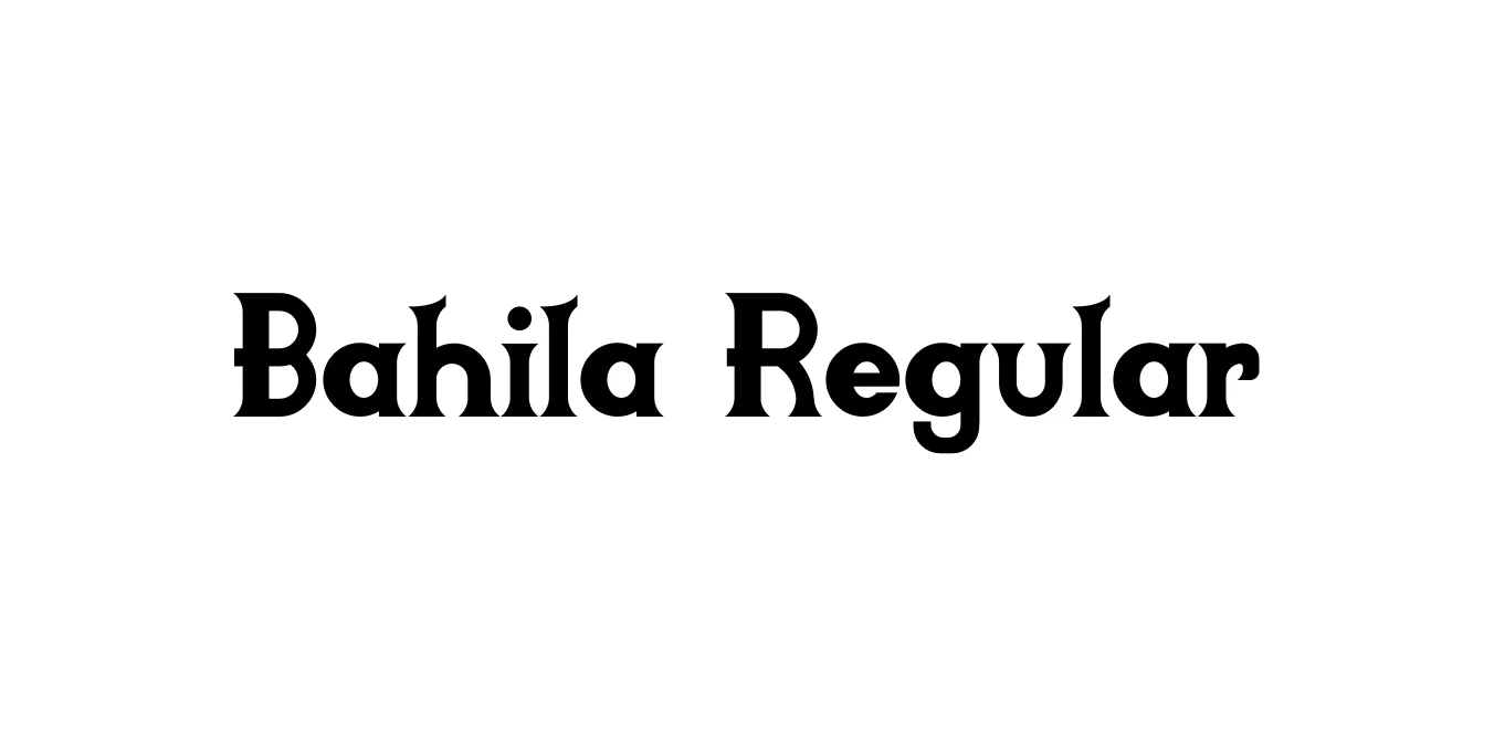 Bahila Regular Font Preview