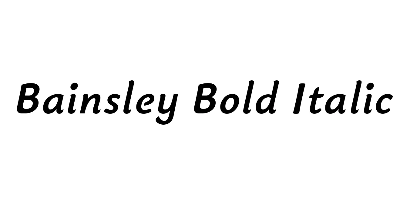 Bainsley Bold Italic Font Preview