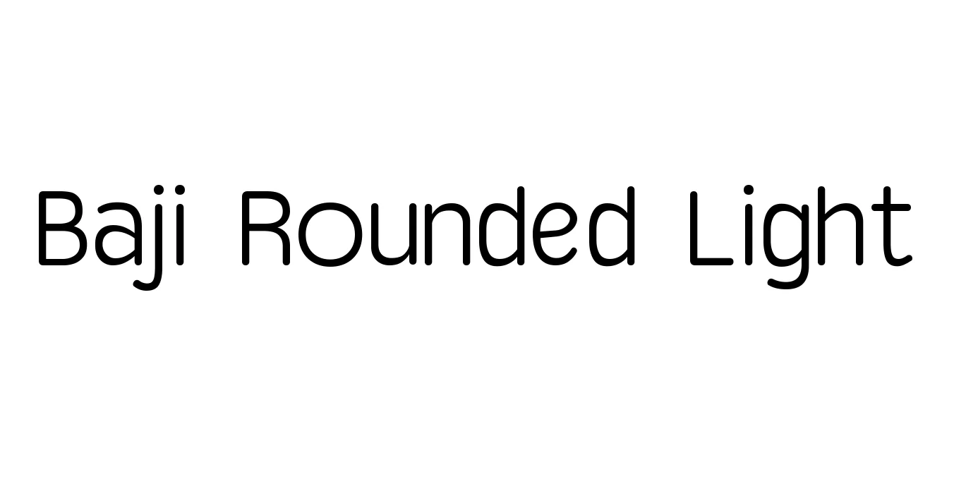 Baji Rounded Light Font Preview
