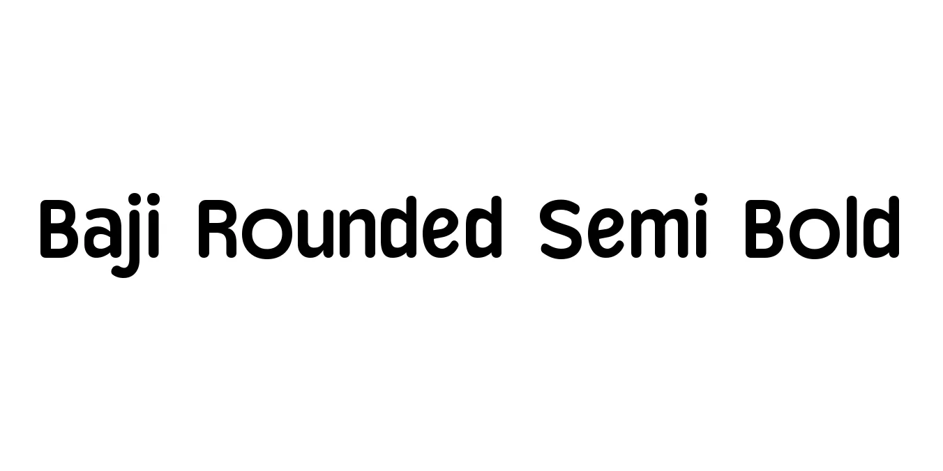 Baji Rounded Semi Bold Font Preview