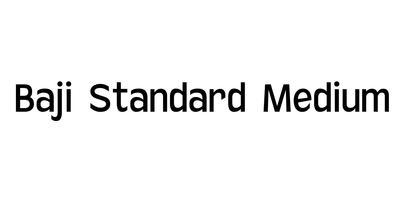 Baji Standard Medium Font Preview