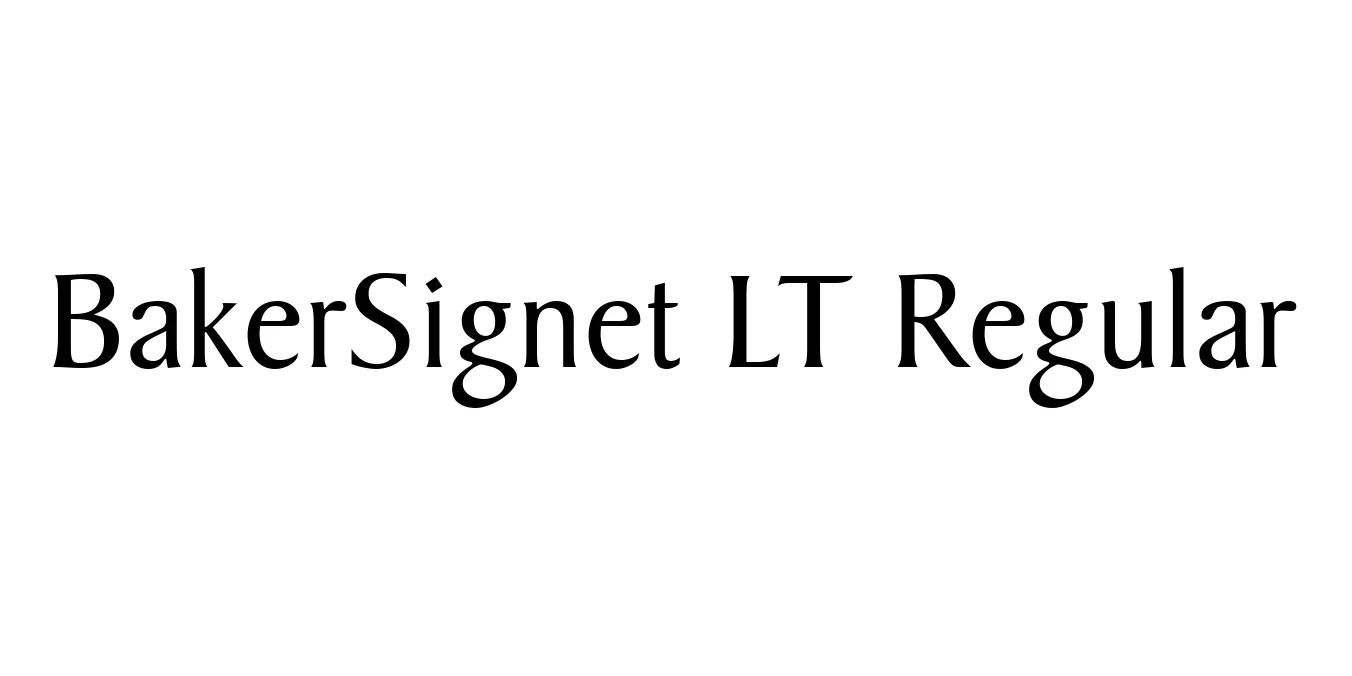 BakerSignet LT Regular Font Preview