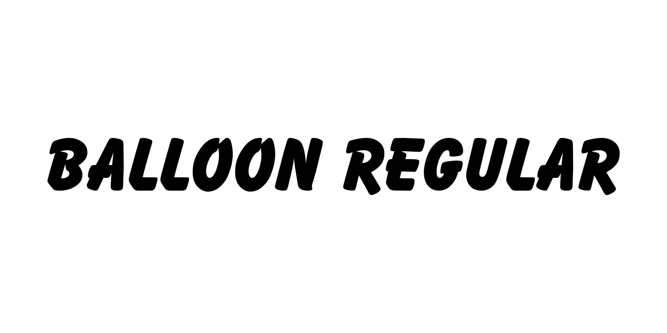 Balloon Regular Font Preview