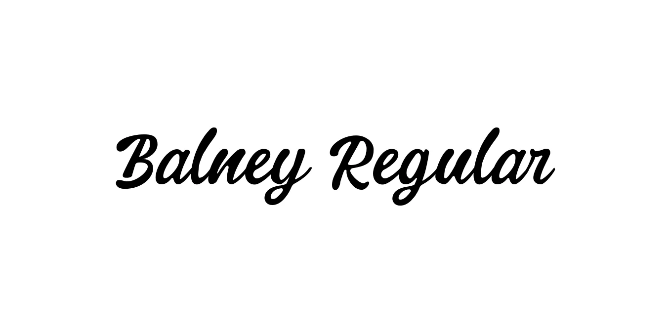 Balney Regular Font Preview