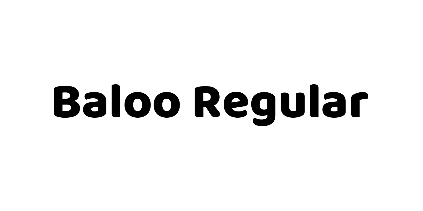 Baloo Regular Font Preview