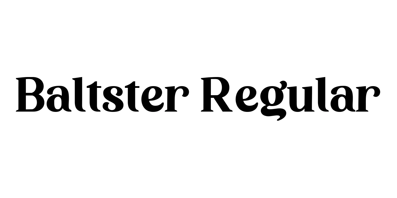 Baltster Regular Font Preview
