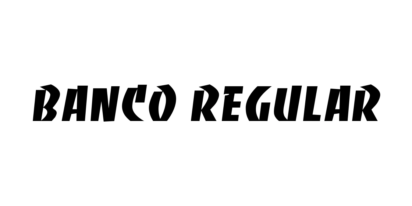 Banco Regular Font Preview
