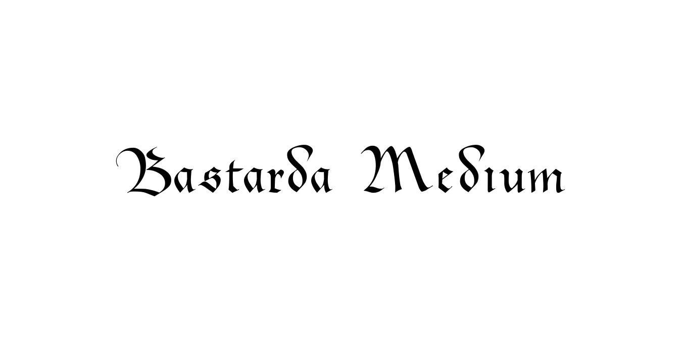 Bastarda Medium Font Preview