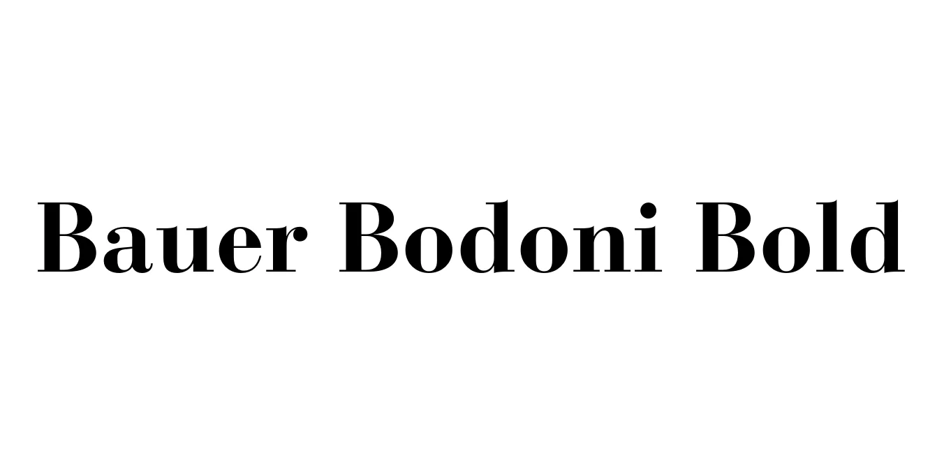 Bauer Bodoni Bold Font Preview