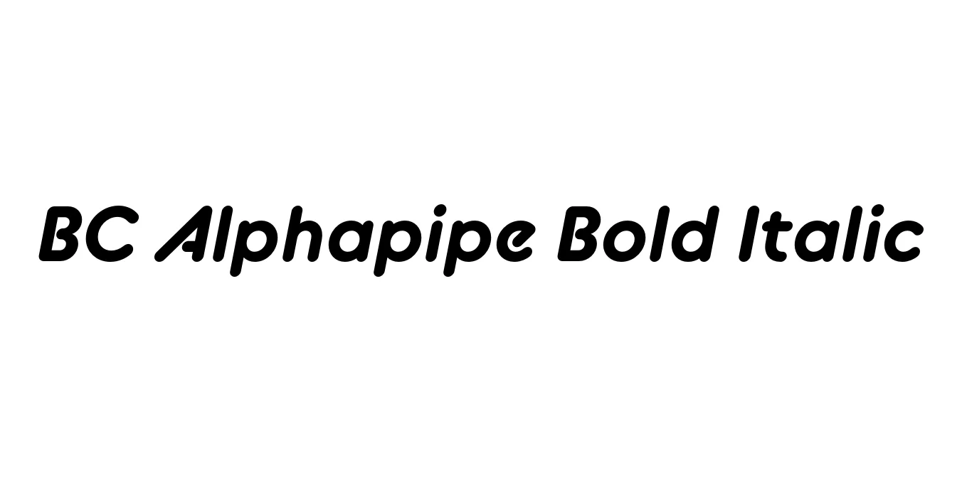 BC Alphapipe Bold Italic Font Preview
