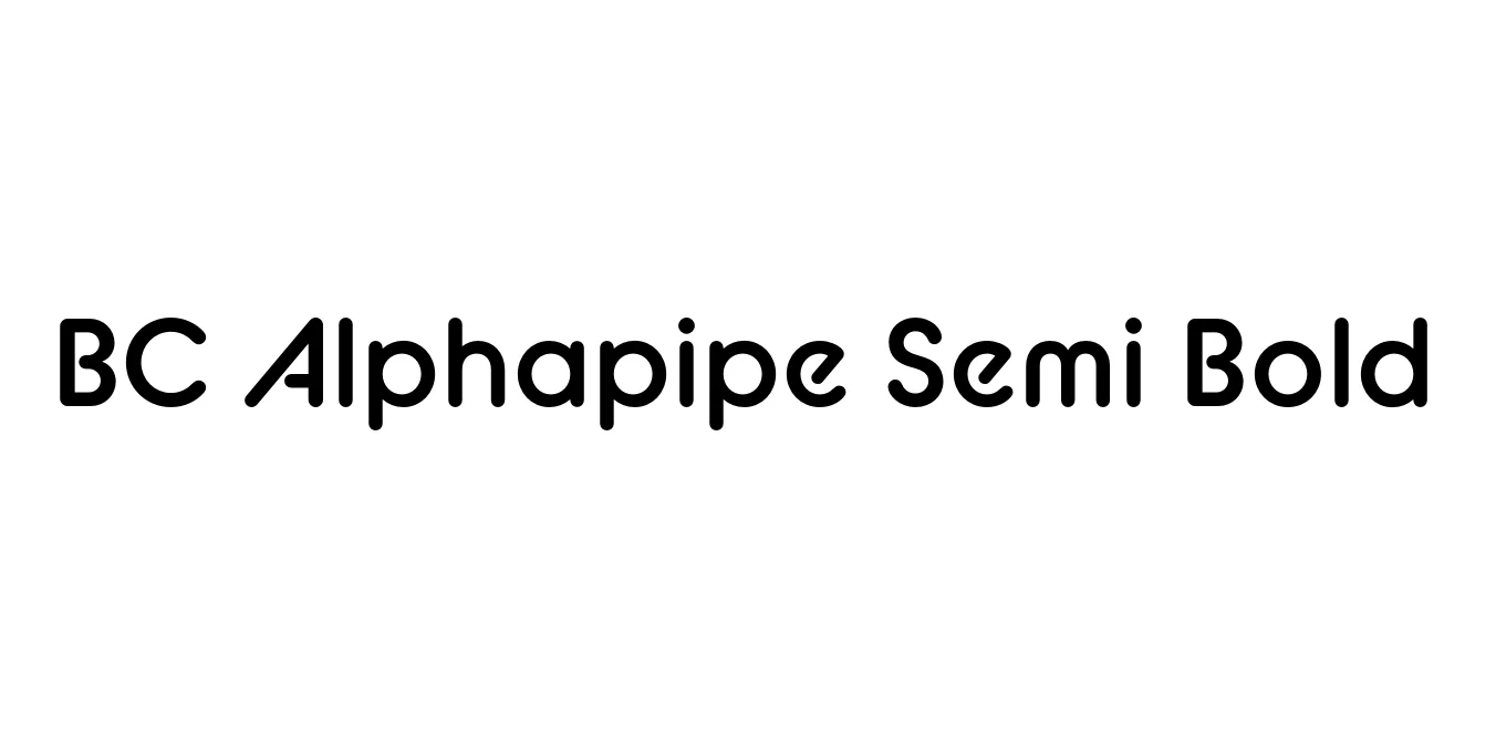 BC Alphapipe Semi Bold Font Preview