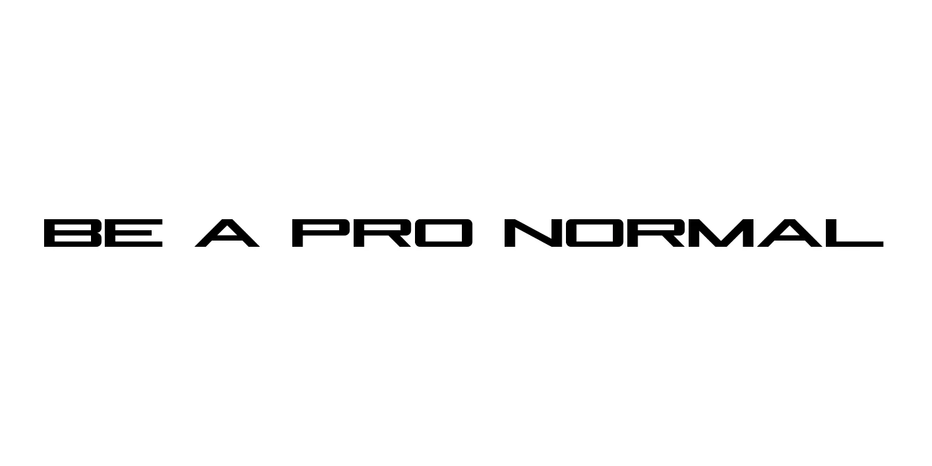 Be A Pro Normal Font Preview