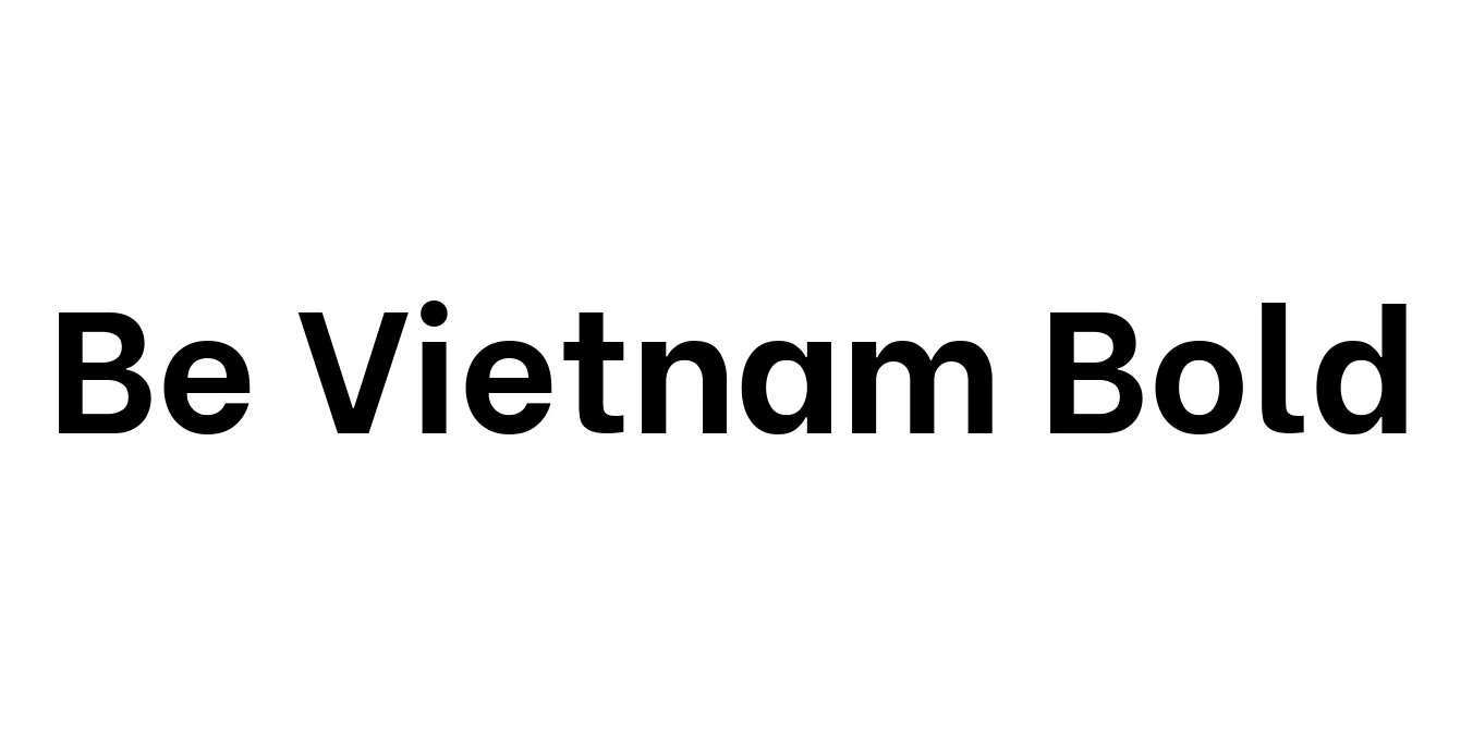 Be Vietnam Bold Font Preview