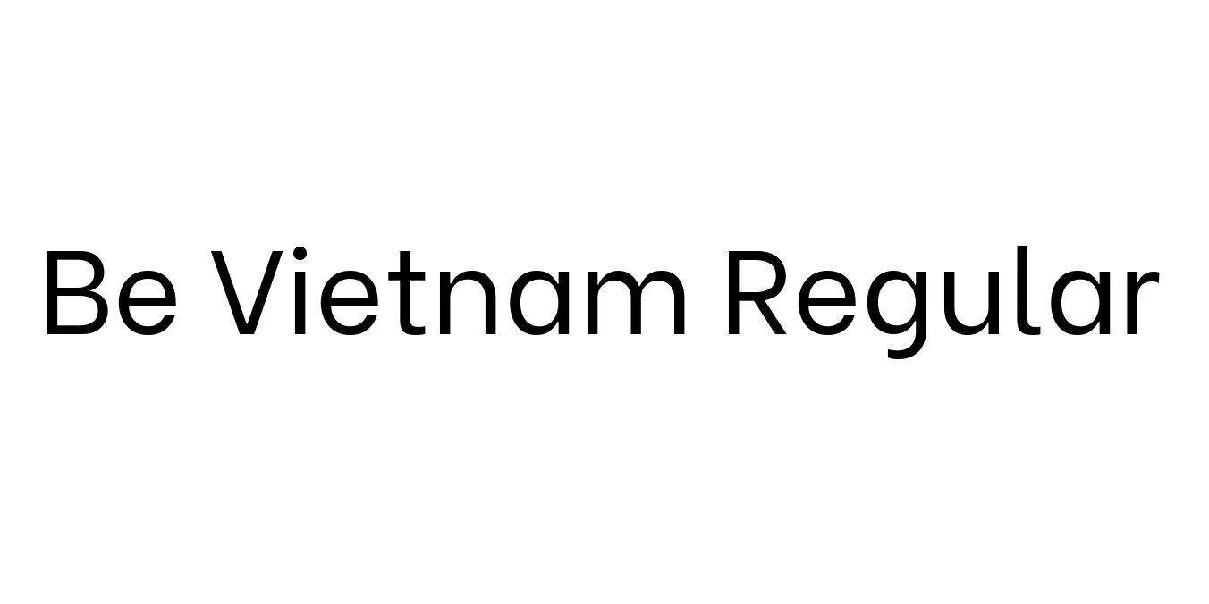 Be Vietnam Regular Font Preview