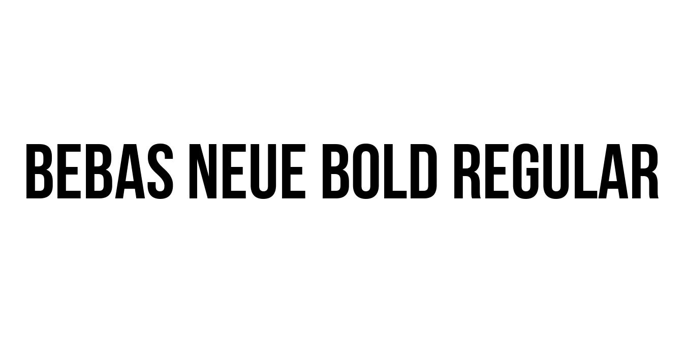 Bebas Neue Bold Regular Font Preview