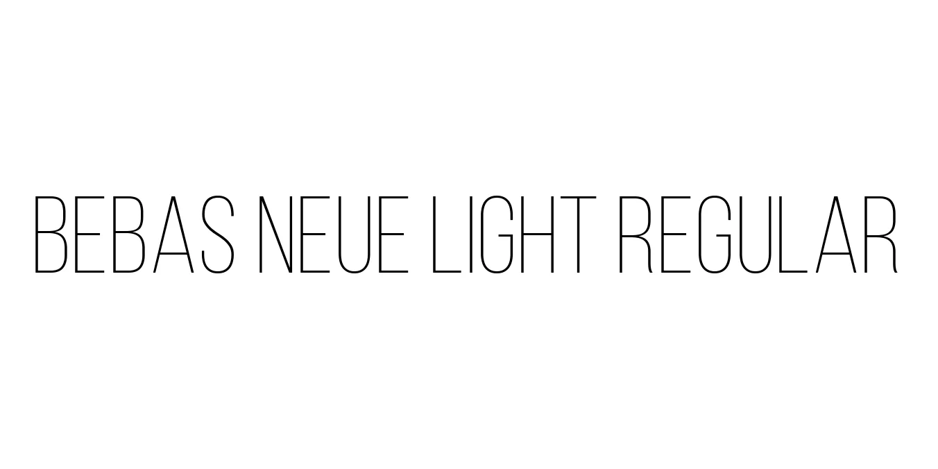 Bebas Neue Light Regular Font Preview