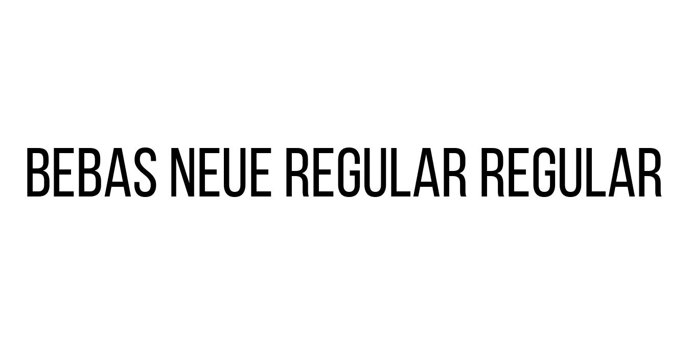 Bebas Neue Regular Regular Font Preview