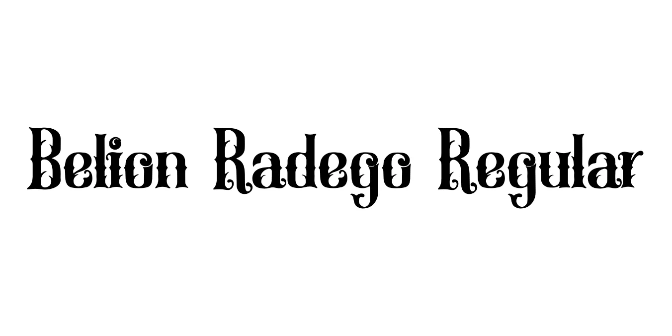 Belion Radego Regular Font Preview
