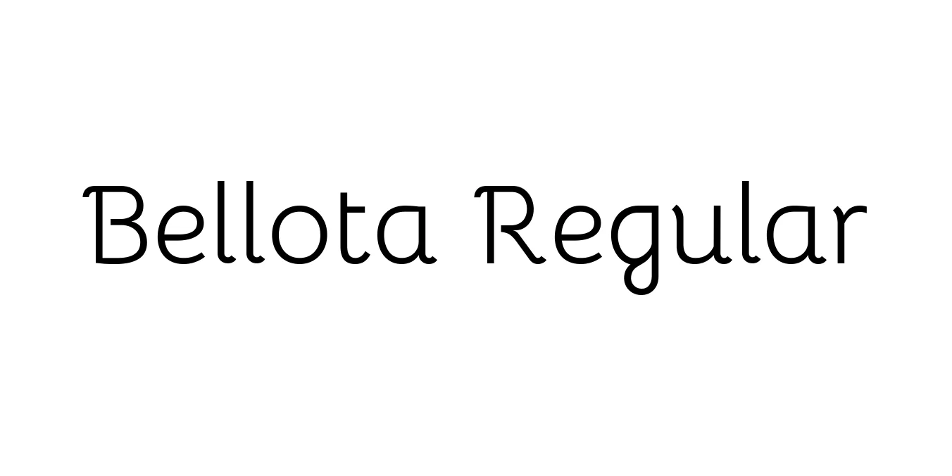 Bellota Regular Font Preview