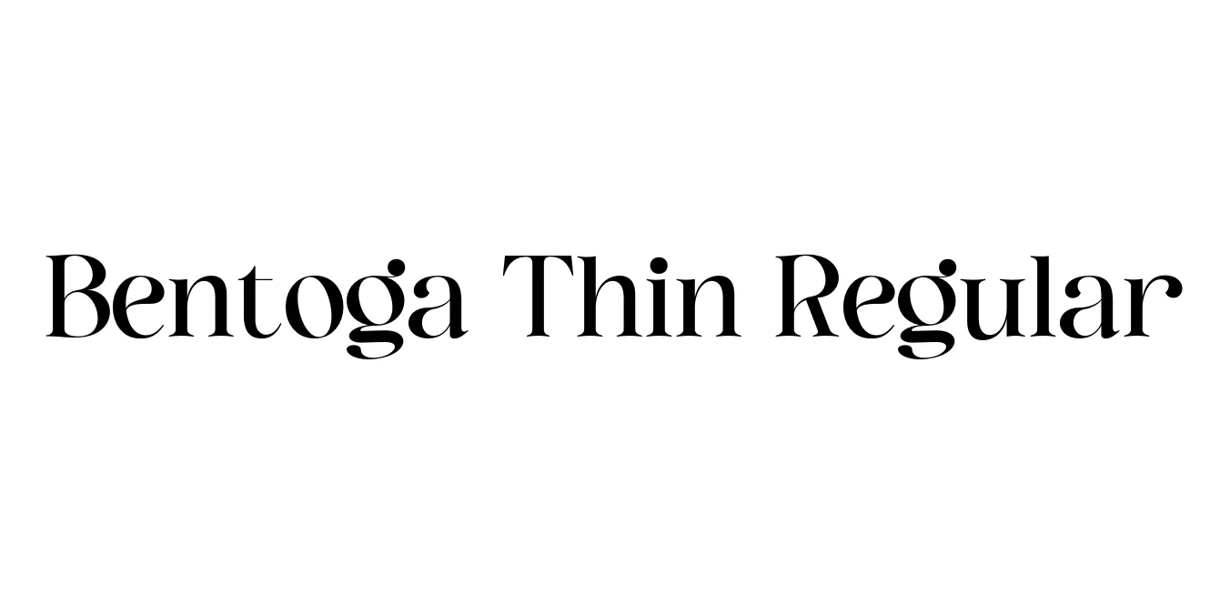 Bentoga Thin Regular Font Preview