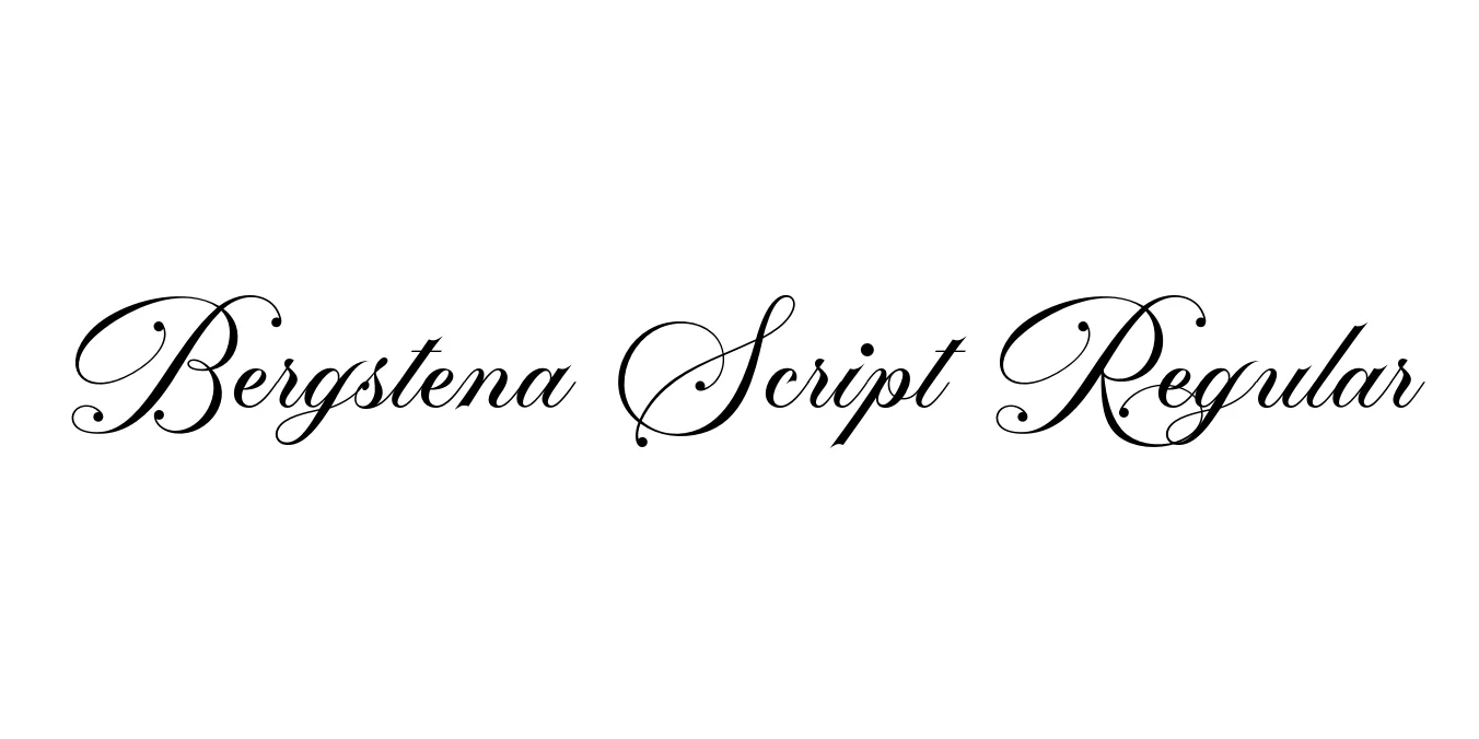 Bergstena Script Regular Font Preview