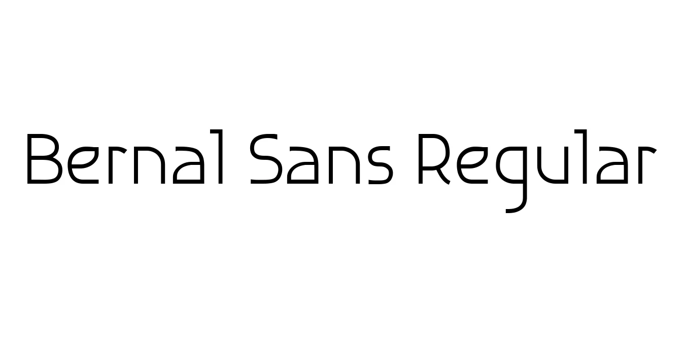 Bernal Sans Regular Font Preview