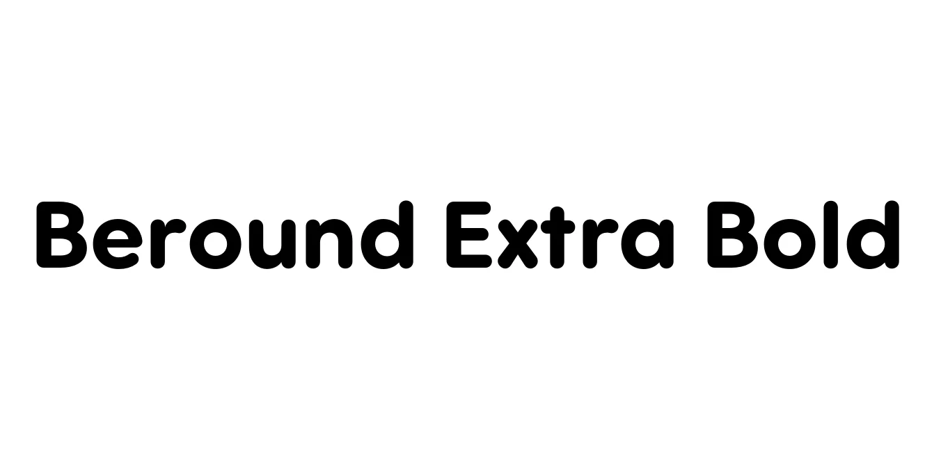 Beround Extra Bold Font Preview