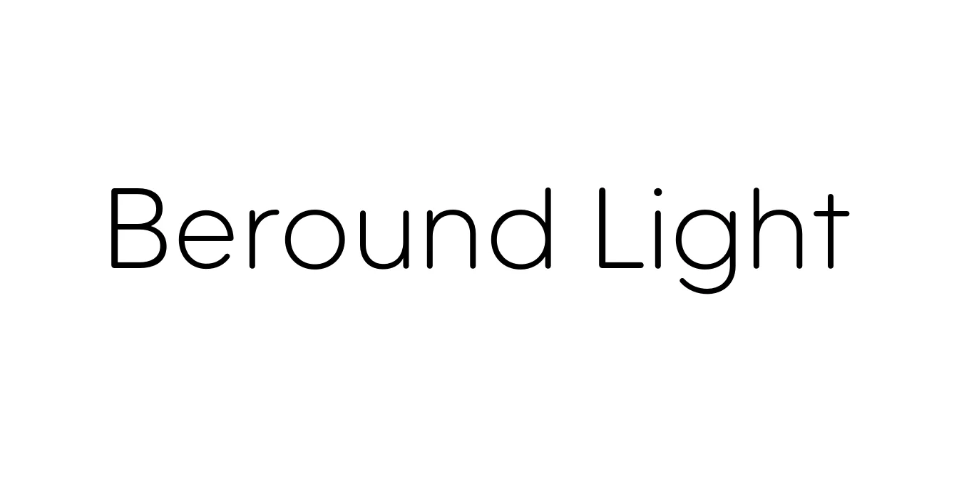 Beround Light Font Preview