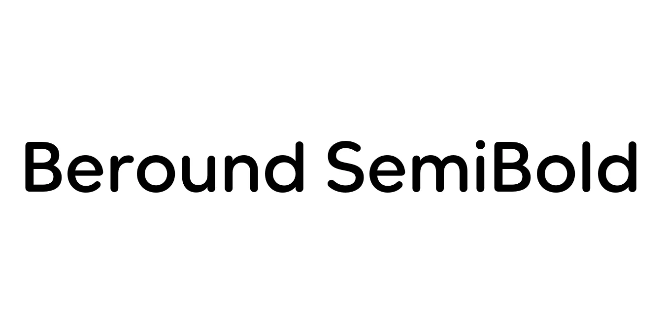 Beround SemiBold Font Preview