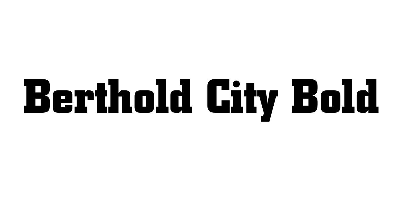 Berthold City Bold Font Preview