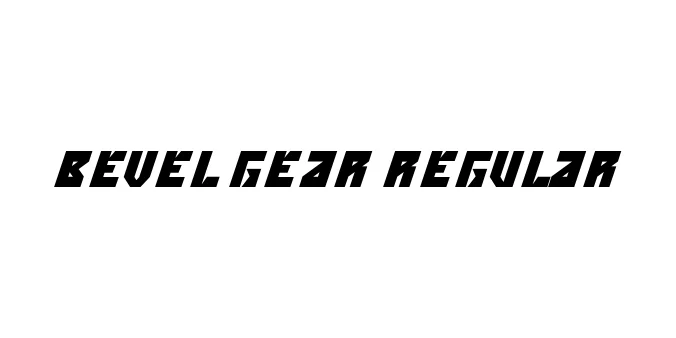 Bevel Gear Regular Font Preview