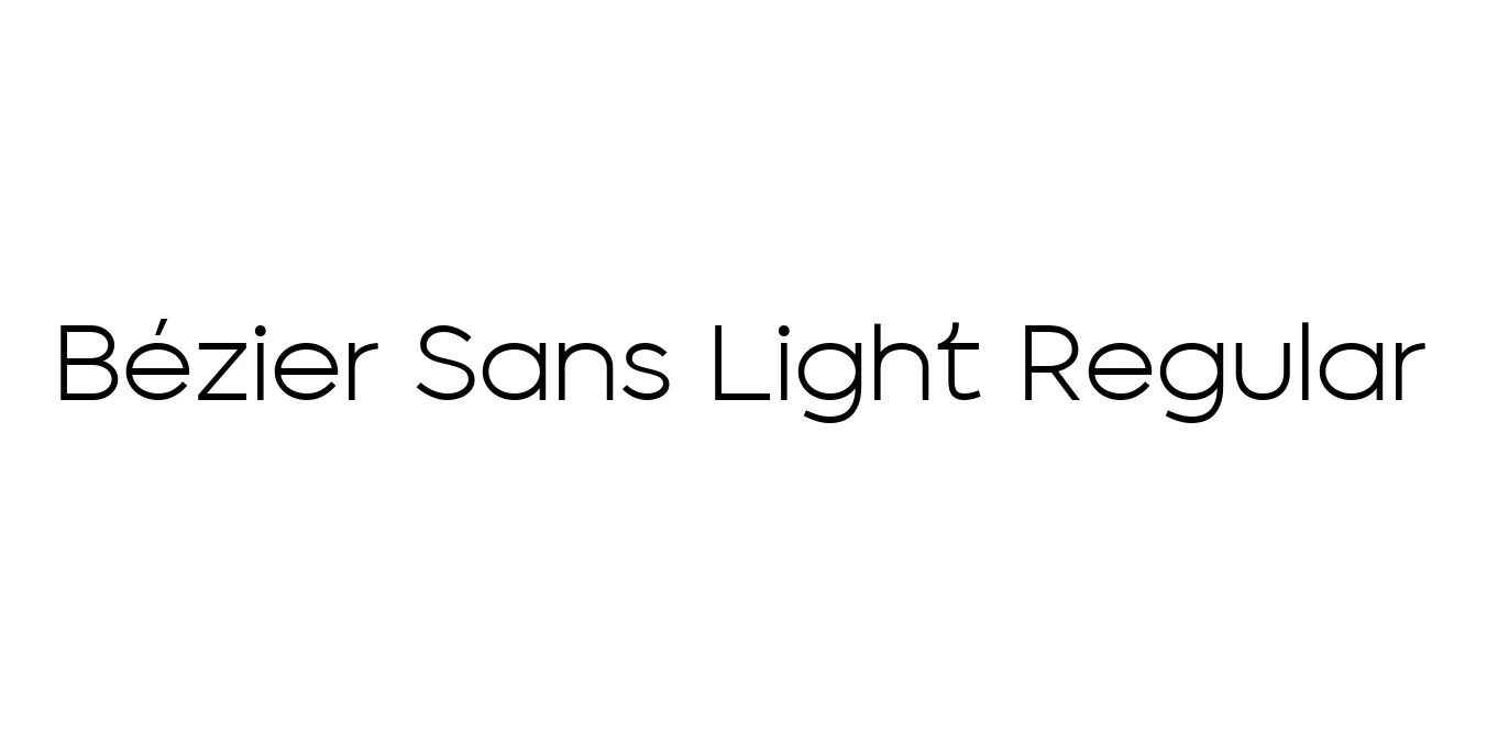 Bézier Sans Light Regular Font Preview
