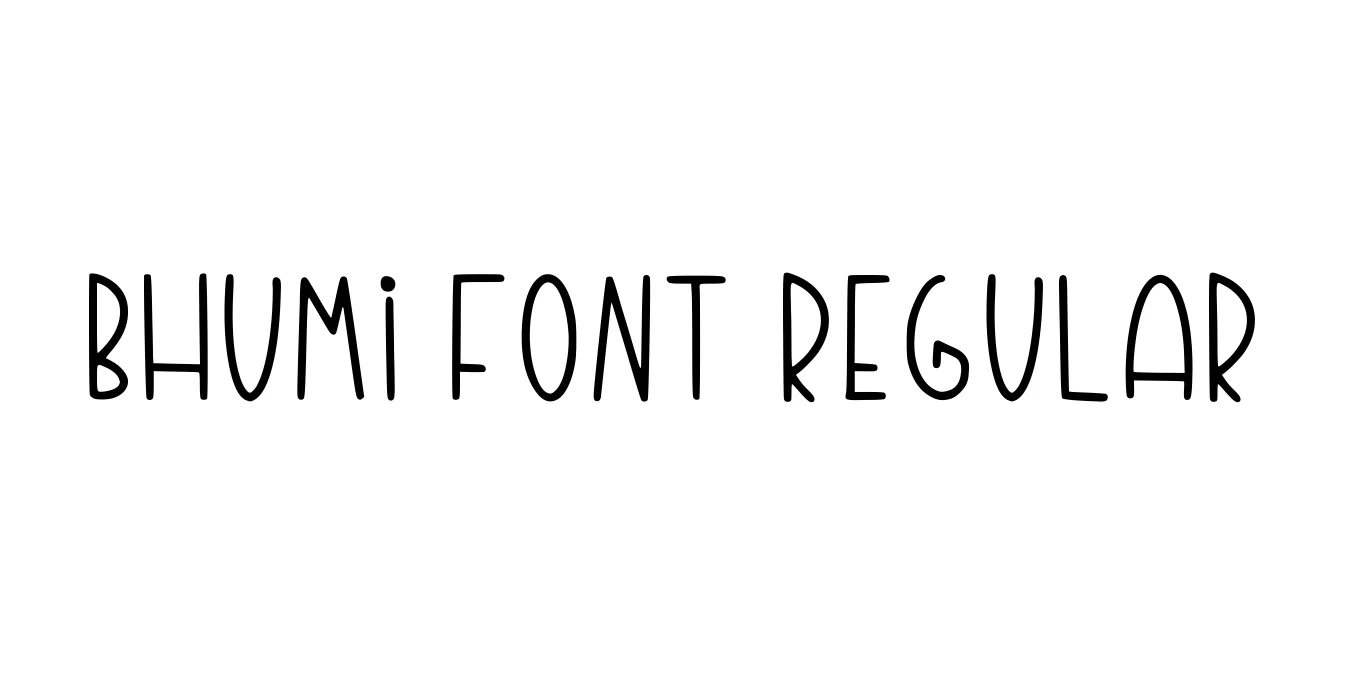 Bhumi Font Regular Font Preview