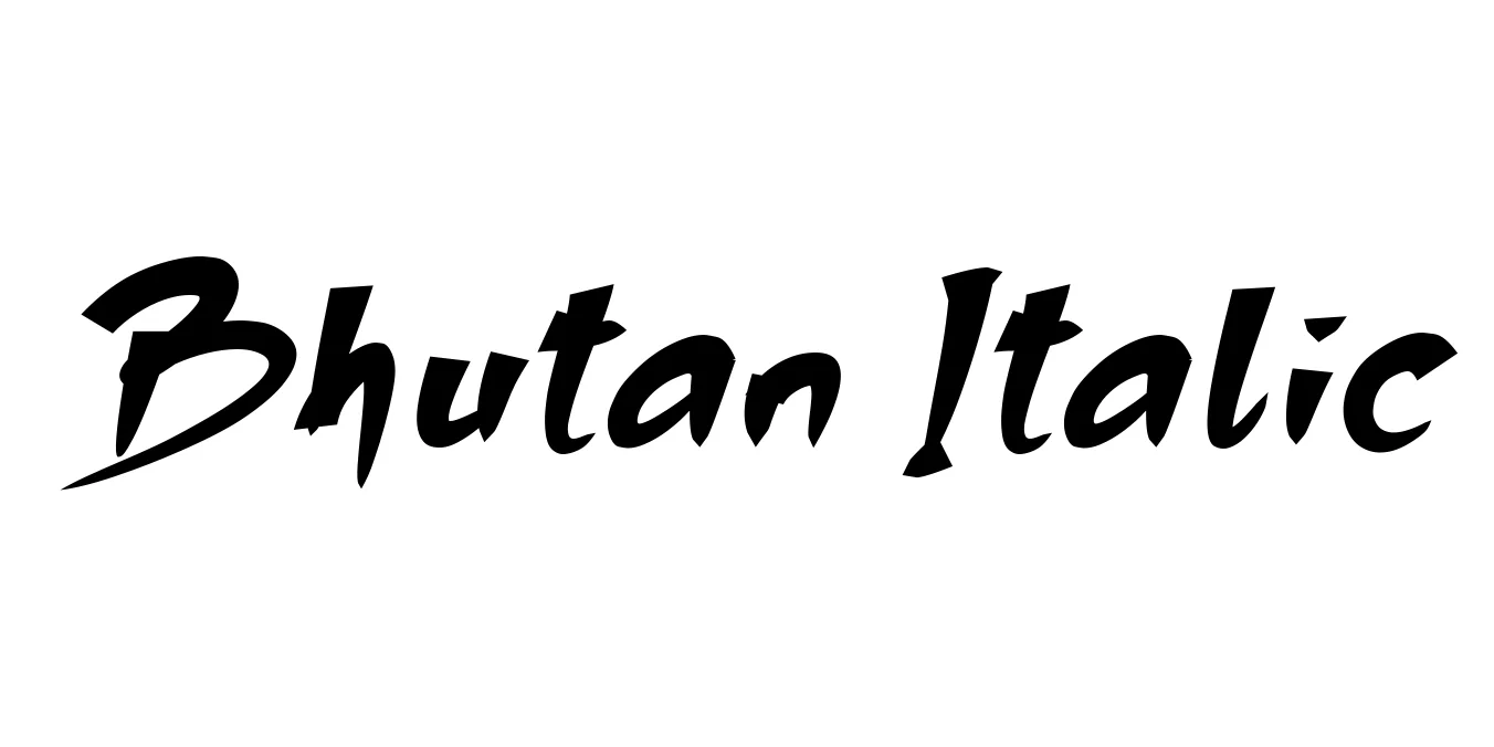 Bhutan Italic Font Preview