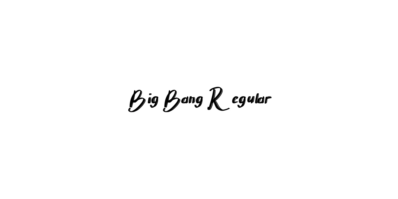 Big Bang Regular Font Preview