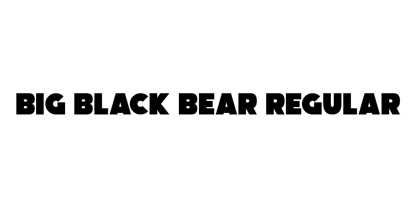 Big Black Bear Regular Font Preview