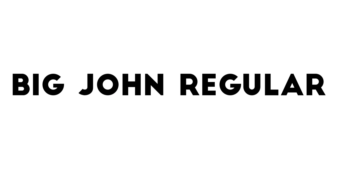 Big John Regular Font Preview