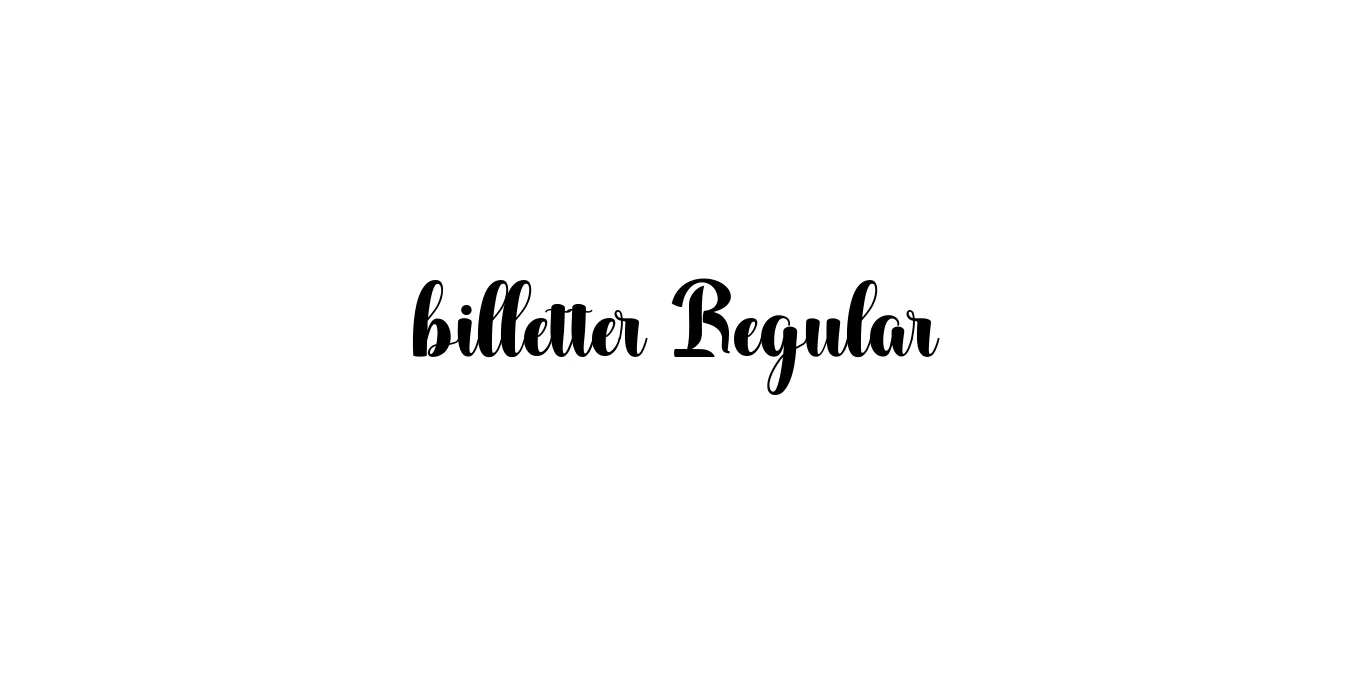 billetter Regular Font Preview