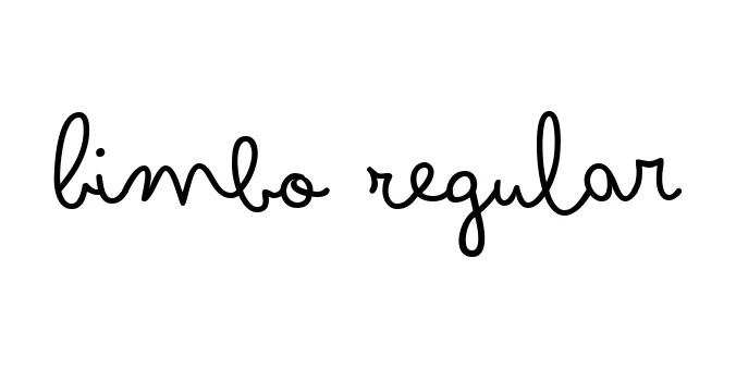 Bimbo Regular Font Preview