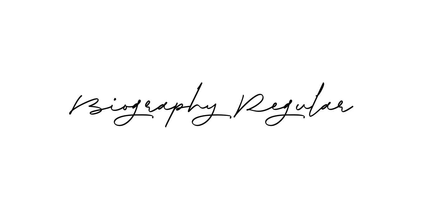 Biography Regular Font Preview