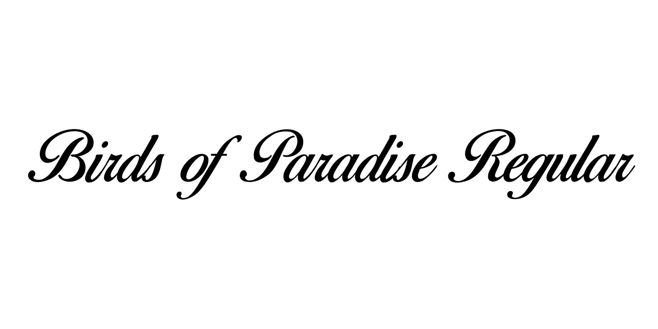 Birds of Paradise Regular Font Preview