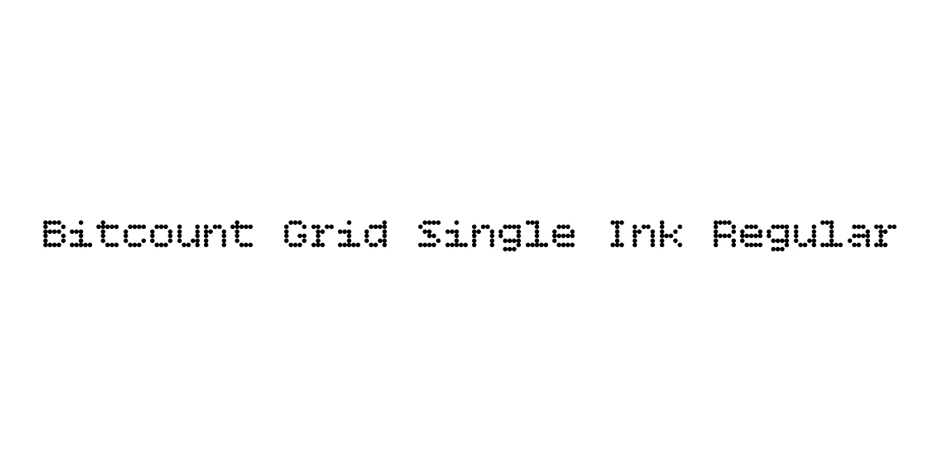 Bitcount Grid Single Ink Regular Font Preview