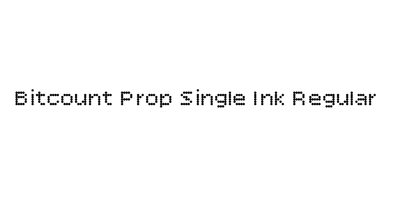 Bitcount Prop Single Ink Regular Font Preview