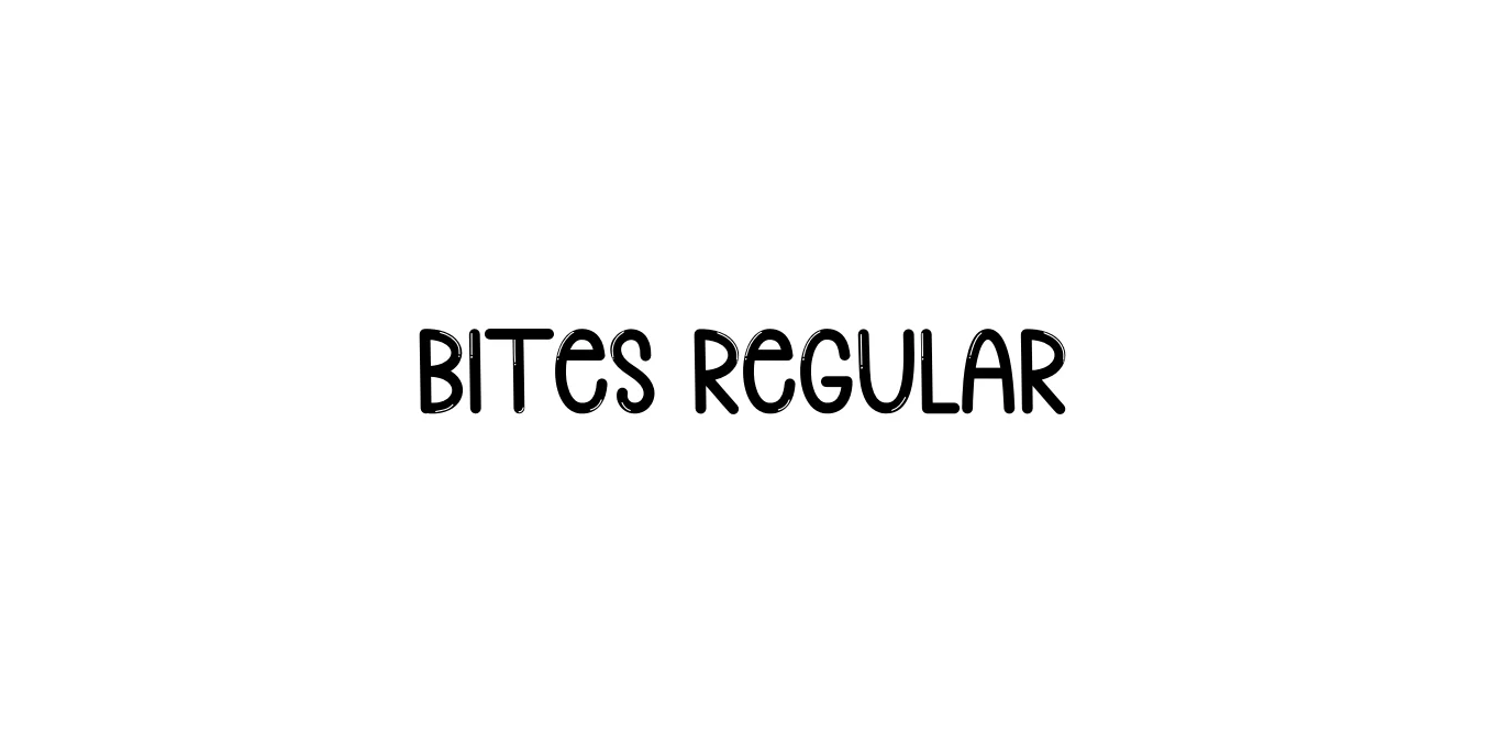 Bites Regular Font Preview