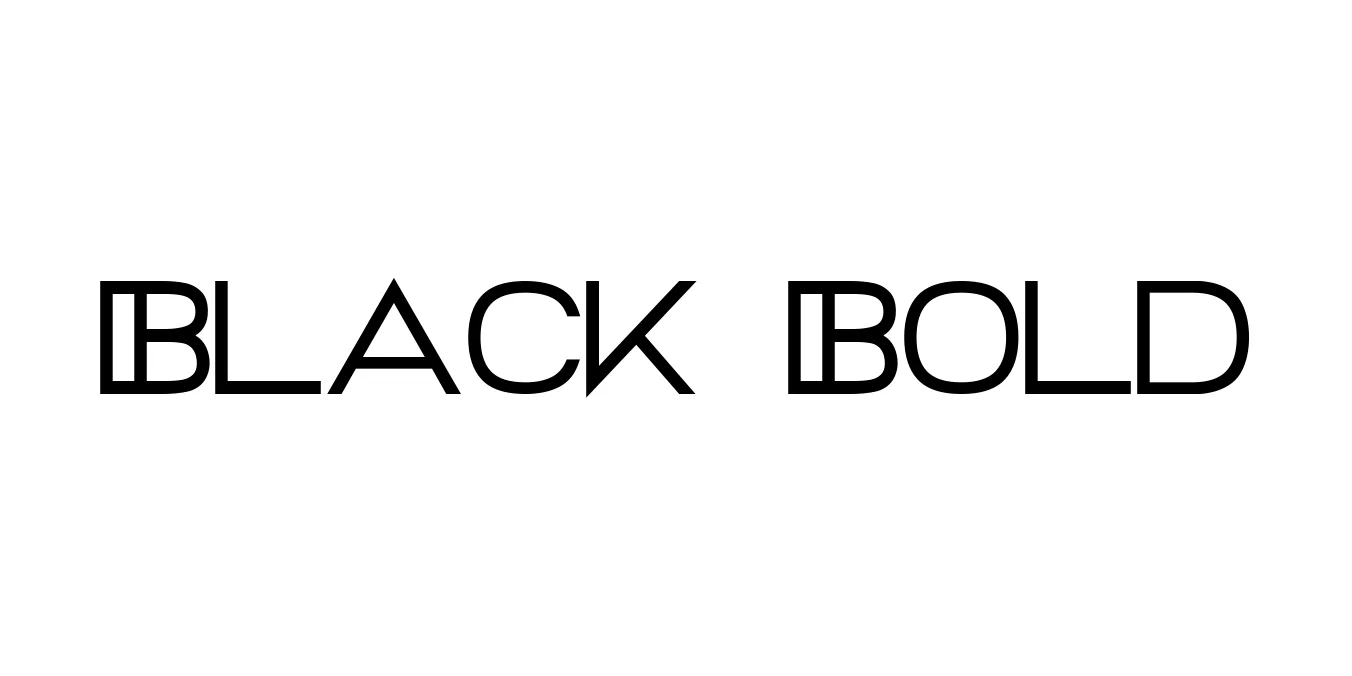 Black Bold Font Preview
