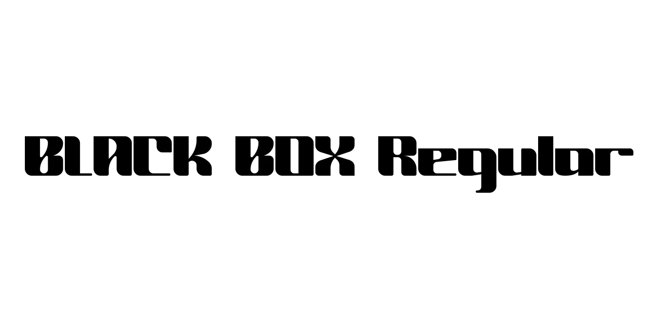 BLACK BOX Regular Font Preview